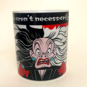 DISNEY rare CRUELLA oversized “Good moods” villain era mug